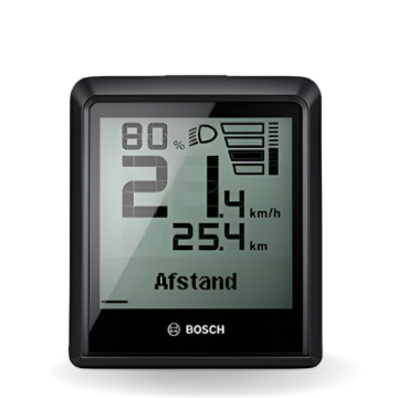 Vooraanzicht van het Bosch Intuvia 100 display.