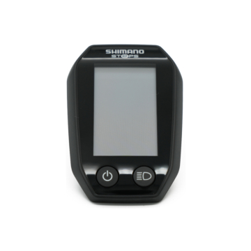 Vooraanzicht van de Shimano Steps SC-E6010 waarop de display en de buttons goed te zien zijn.