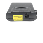 Close-up foto van de oplaadpoort van de Ansmann 36V 11.6Ah Compatible fietsaccu.