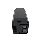 foto van de Shimano BT-E6010 36V 11.6Ah vanaf de bovenkant en de achterkant van de accu