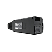 foto van de Shimano BT-E6010 36V 11.6Ah vanaf de onderkant waar je de stickers met uitleg en waarschuwingen duidelijk kan zien