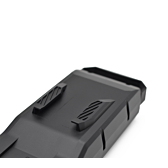 Close-up foto van de bevestiging aan de onderkant van de Bosch Powerpack 540 Performance/Active Bagagedrager E-Bike Vision fietsaccu.