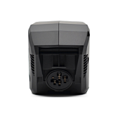 Close-up foto van de fietsaansluiting van de Bosch Powerpack 540 Performance/Active frame E-Bike Vision fietsaccu.