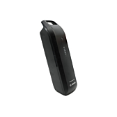 Driekwartaanzicht van de Bosch Powerpack 545 SMART Frame fietsaccu staand.