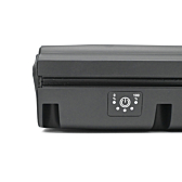 Foto van de batterijindicator aan de zijkant van de E-Bike Vision Gazelle Innergy 36V 11.4Ah.