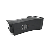 Impulse 36V 14.5Ah Compatible accu geproduceerd door EYXON vanuit een schuine hoek. Voornamelijk de zijkant met het etiket is duidelijk zichtbaar.
