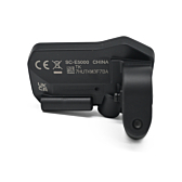 Achteraanzicht van de Shimano Steps display SC-E5000 fietscomputer, de tekst op de achterkant is goed zichtbaar.