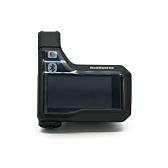 Vooraanzicht van de Shimano Steps SC-E8000 waarop het display en de powerbutton goed te zien zijn.