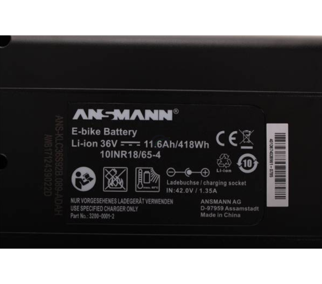 Ansmann 36V 11.6Ah fietsbatterij