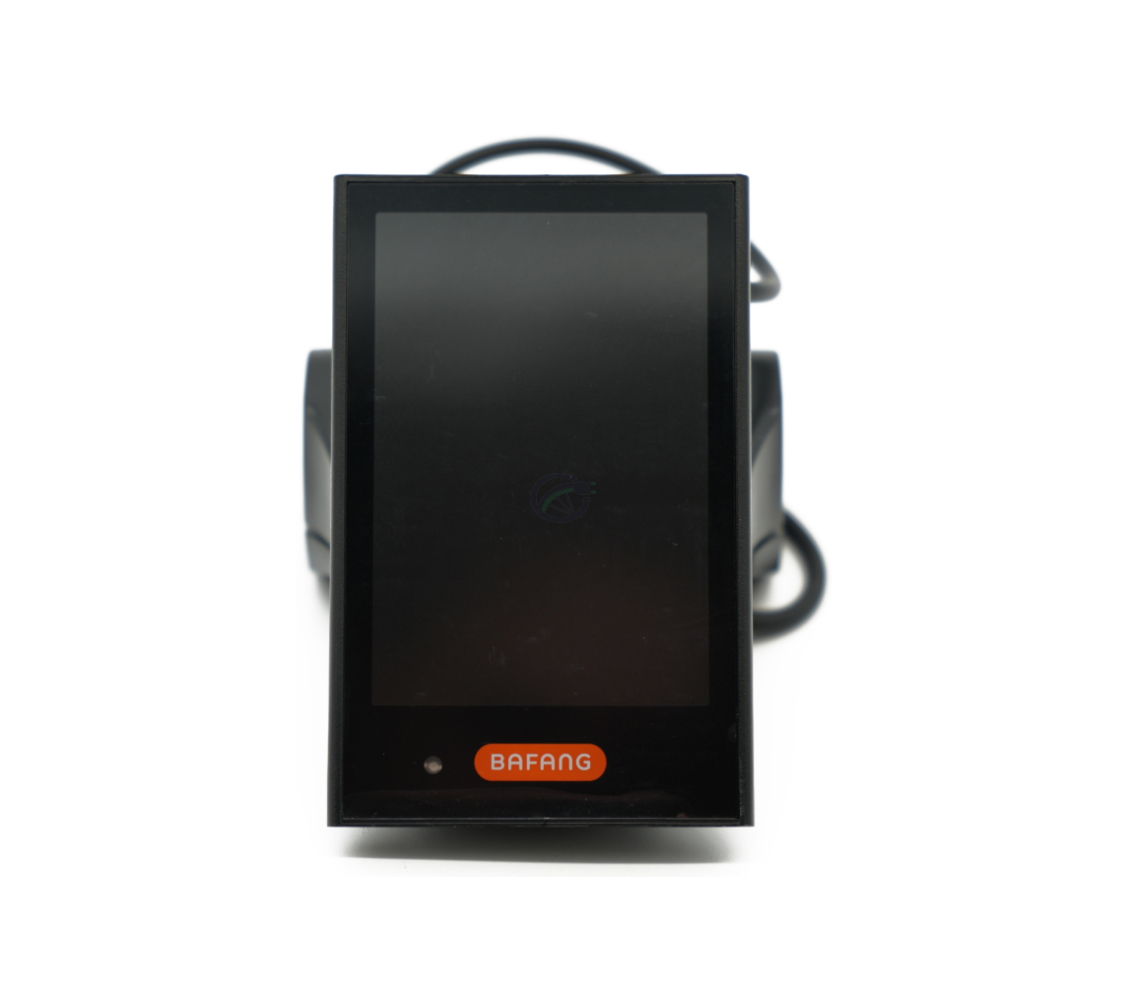 Vooraanzicht van de Bafang DP C18 CANBUS waar het display goed te zien is.