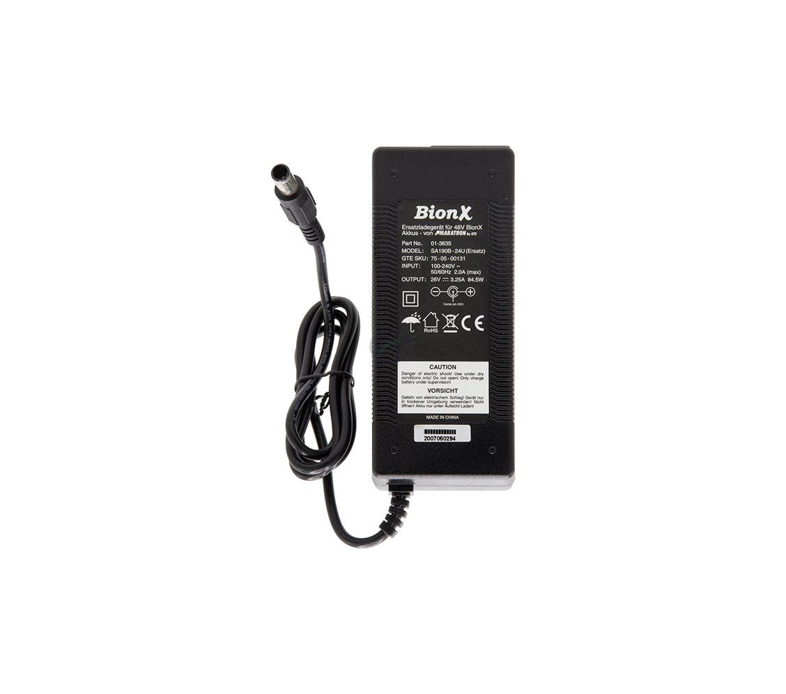 Maratron 48V lader BionX voor fietsaccu